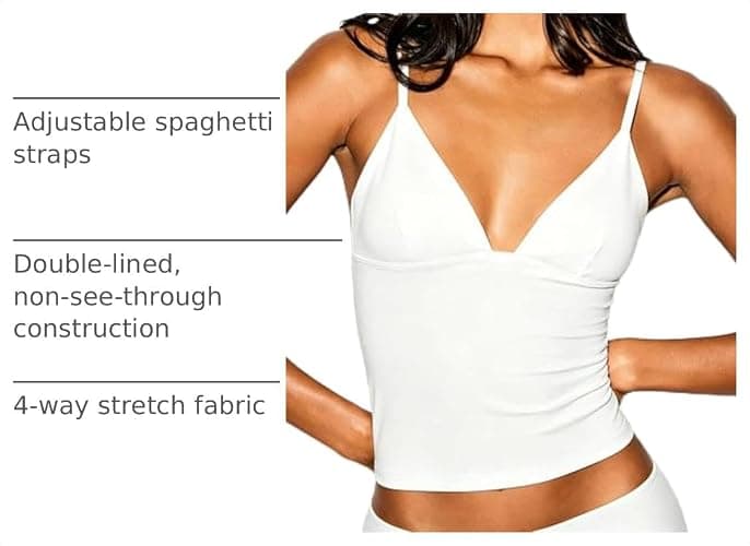 SUUKSESS Women Sexy Deep V Neck Sleeveless Fitted Basic Tops Y2K Tank Top Cami thumbnail 4