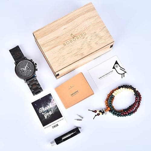 2win Engraved Wooden Watch for Boyfriend My MAN Fiancé Husband Customized Personalized Wood Watches for Men Birthday Anniversary Personalized Watch thumbnail 2