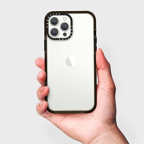 CASETiFY Impact Case for iPhone 12/ iPhone 12 Pro - Small Blue Flowers - Clear Black thumbnail 6