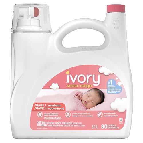 Ivory Snow: Newborn Baby Liquid Laundry Detergent, No added Chlorine, Dyes or Phosphates, Hypoallergenic, 80 loads, 3.1L - Image 1