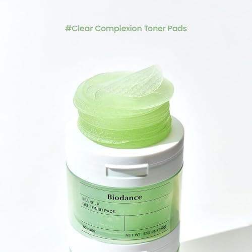 Biodance Sea Kelp Gel Toner Pads, Calming Toner Pads for Sensitive Skin, Oil & Sebum Control, Refreshing Blemish Care, Pre-Soaked Pads, Korean Skin Careㅣ60 Pads thumbnail 2