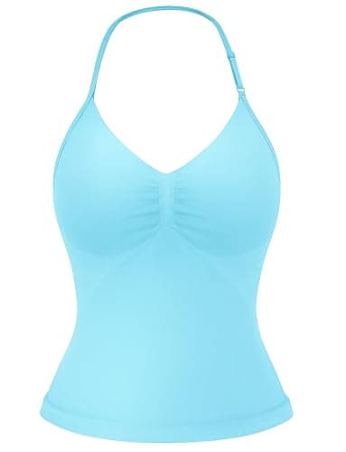 YEOREO SoftHue Impact Longline Strappy Top Women's Halter Workout Tank Tops Backless Gym Longline with Adjustable Strap - Image 1