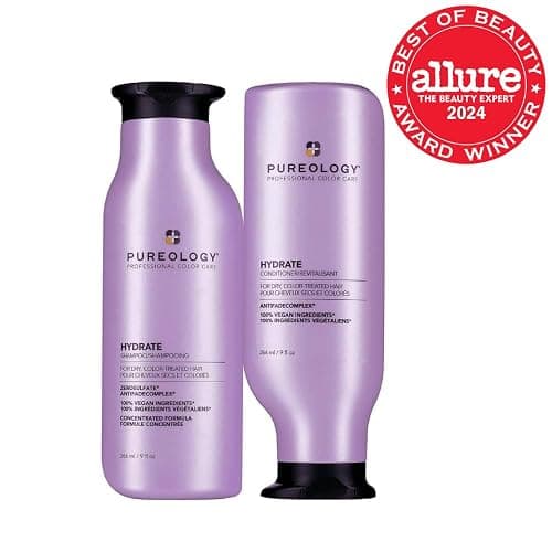 Pureology Hydrate Moisturizing Shampoo & Conditioner Set - For Medium to Thick Dry and Color Treated Hair, Softens and Deeply Hydrates, Sulfate-Free thumbnail 2