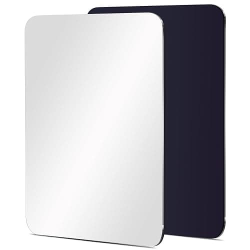 Neehows Magnetic Locker Mirror, 2 Pcs 4.17” x 5.78” Small Real Glass Mirror | Strong Fully Magnetic Back, Super Clear Reflection Mirror for School Gym Locker Refrigerator Office Cabinet, Back to School - Image 1
