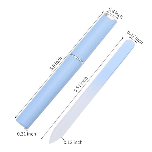 Diodiva Glass Nail File 3 Pack with Case for Natural Nails Fingernail Files | Etched Tempered Glass Double-Sided Crystal Nail Files, Fine Grit Gentle Nail Care Prevent Splitting Stocking Stuffers Gifts thumbnail 7
