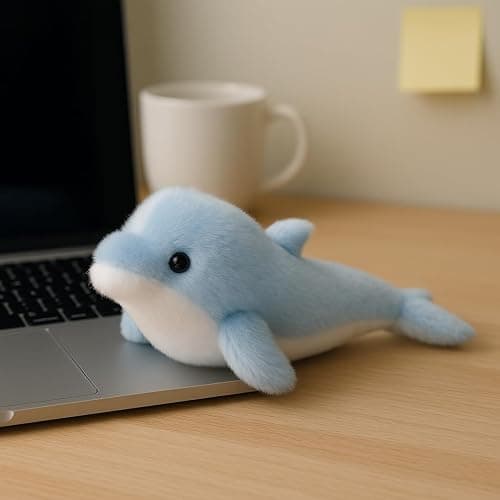 Mushymallow Adorable Dolphin Stuffed Animal Soft Blue Dolphin Plush Toy Cute Birthday Gift for Boys Girls Kids Toddlers thumbnail 5