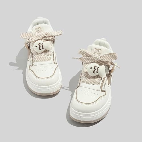 Star Shoes Walking Sneakers Women Big Head Y2K Aesthetic Cute Chunky Stars Gift Fish Bear Cat Charms Premium Fabric Padded Toe Comfort Insole Anti-Slip US4-8 thumbnail 2