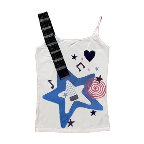 Y2K Punk Rock Tank Top for Women Vintage Graphic Camisole Harajuku Gothic Aesthetic Crop Shirt Grunge Emo Alt Clothes - Image 1