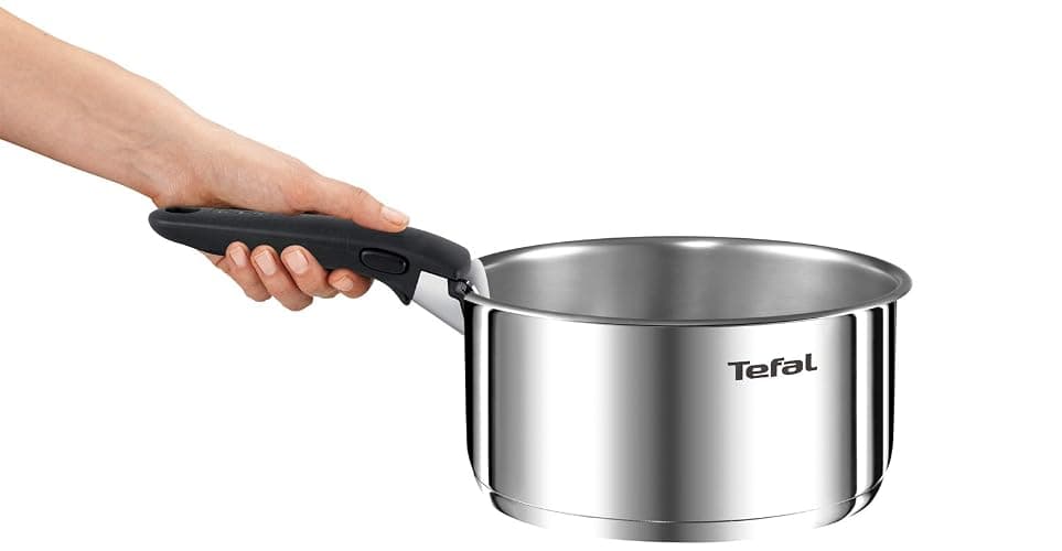 Tefal Ingenio Batterie cuisine 20 pcs, Poêles, Casseroles, Wok, Sauteuse, Couvercles, Poignées amovibles, Induction, Acier inoxydable, Compatible lave-vaisselle, Garantie 5 ans, Emotion L897SJ04 thumbnail 3