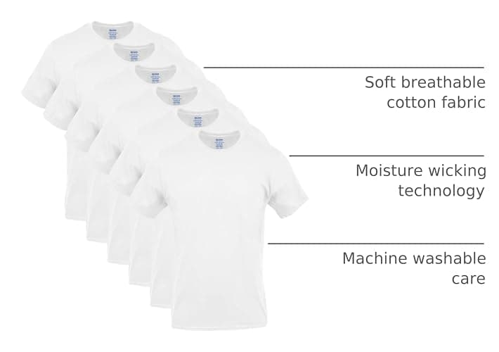 Gildan Men's Crew T-Shirts, Multipack, Style G1100 thumbnail 4