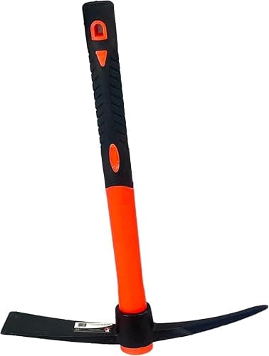 Garden Pick Mattock, 38x25cm Red Pickaxe with Fiber Handle, Garden Mattock for DIY | Camping | Gardening | Digging | Paving | Farm | Hand Tools | Construction thumbnail 3