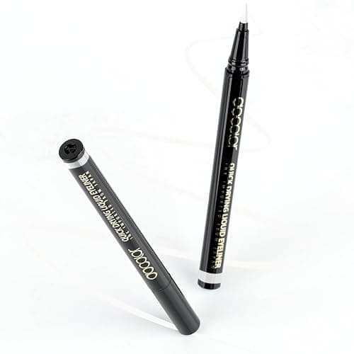Docolor Waterproof Eyeliner Pen Super Slim Liquid Eyeliner Eye Liner Gel (White) - Black thumbnail 9