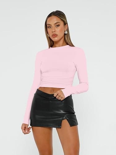 AUTOMET 3 Pack Womens Long Sleeve T Shirts Fall Fashion Basic Going Out Crop Tops Slim Fitted Winter Clothes 2025 thumbnail 2