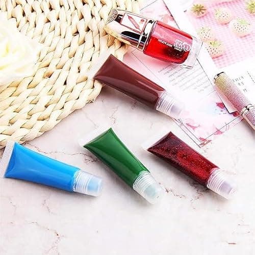 uadbau 20 PCS Empty Lip Gloss Tubes - 10ml Clear Lip Balm Tubes with 5ml Syringes - Refillable Squeeze Lip Balm Containers - Mini Cosmetic Soft for DIY Lip Gloss and Travel Toiletries thumbnail 5