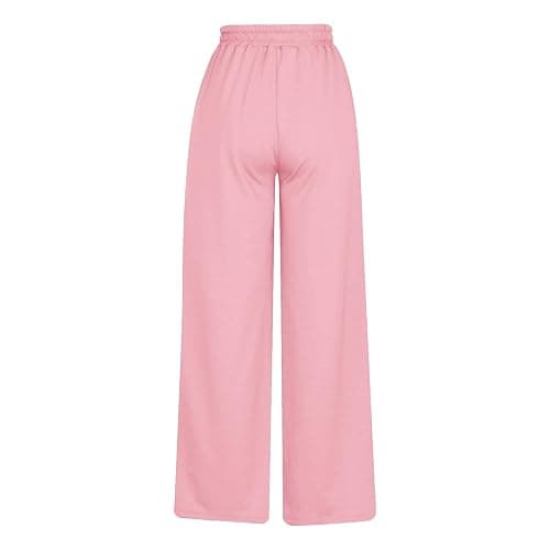 SHAOBGE Oversized Wide Leg Sweatpants Women Elastic Drawstring Straight Leg Sweatpants Low Waisted Baggy Lounge Pants Pocket thumbnail 3
