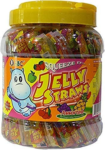 Funny Hippo Squeeze it Fruit Jelly Straws (Assorted), 1400 g / 49.38 oz - Image 1