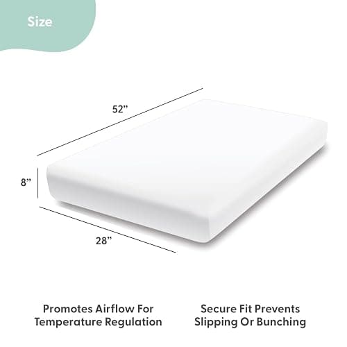 The Peanutshell 4-Pack Fitted Crib Sheet Set - Super Soft & Breathable Baby Girl Crib Sheets, Nursery Decor, Fit for Standard Mattress Cover- Whimsical Floral thumbnail 3