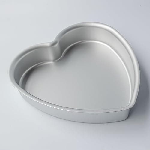 kefyixc 10 Inch Heart Shaped Cake Pans,2 Inch Deep,Aluminum Heart Shaped Cake Pan,Safe Oven,Suitable for party, birthday, gathering, other occasions cake (10 x 2 Inch,Set of 2) thumbnail 4