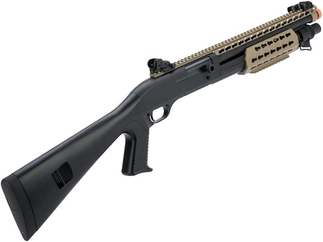 Evike Airsoft - CYMA Sport M3 3-Round Burst Multi-Airsoft Shotshell Loading Airsoft Shotgun (Model: Full Stock CQB w/Keymod/Tan) thumbnail 2