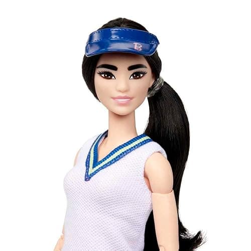 Barbie Careers Fashion Doll & Accessories, Made to Move Tennis Player Wearing Removable Outfit with Racket & Ball, 22 Bendable Joints - Doll thumbnail 4
