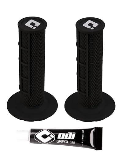 ODI Dirtbike Grips MX Half Waffle Grip Set with Glue Choose Your Color - Image 1