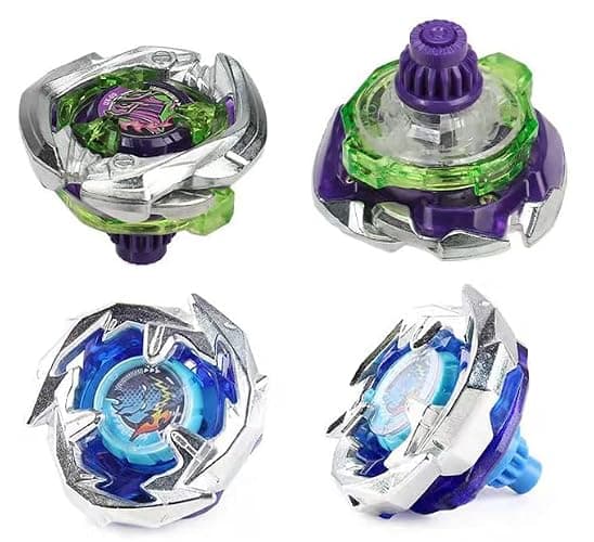Battling Burst Gyro Blade Toy Set Gift 12 Burst Spinning Tops 2 Two Way Launchers Grip Starter for Boys Children Kids 6 8 10 12+ Battle Game with Portable Box thumbnail 7
