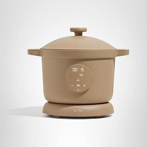 Our Place Dream Cooker | 6 Qt Ceramic Nonstick Multicooker & Pressure Cooker with Touchscreen Controls & Auto Steam Release | 4 Modes: Pressure Cook, Sauté/Sear, Slow Cook & Warm | Steam thumbnail 8