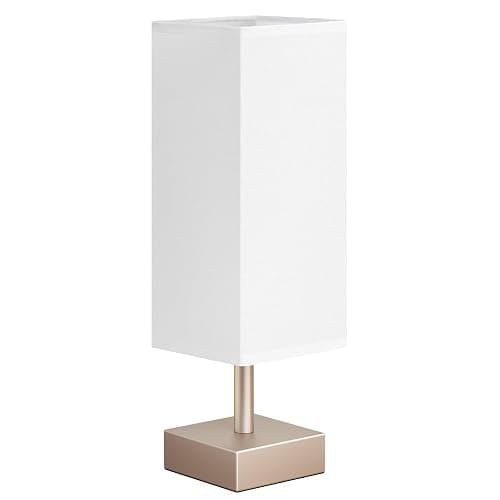 aooshine Antique Small Table Lamp - Bedside Lamp for Bedroom, Minimalist Nightstand Lamp with Square Fabric Shade, Desk Lamp for Kids Room Dorm thumbnail 7