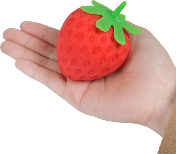 Strawberry Squishy, Realistic Strawberry Ball Relieve Stress and Anxiety,Party Favor Slow Rise Pressure Release Toy thumbnail 3