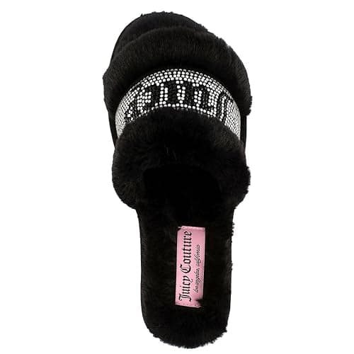 Juicy Couture Women's Plush Faux Fur Slippers – Cozy Open-Toe Slides, Soft Indoor/Outdoor House Shoes thumbnail 2