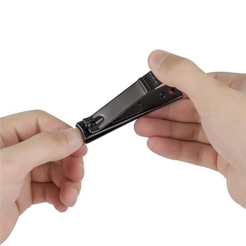 Nail Clippers Set, Sharp Stainless Steel Fingernail Clipper & Toenail Clippers, Black Nail Cutter, Large and Small 2 Piece Set. thumbnail 6