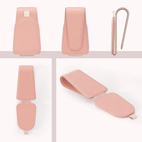 ❤️ ❤️ Sotfamily Sunglass Holder for Car Visor, Suede Cloth Magnetic Sunglass Organizer for Car Accessories, 2 Packs, Pink thumbnail 8