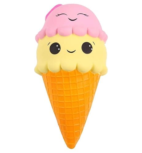 Anboor 9.1 Inches Squishies Jumbo Slow Rising Kawaii Cute Squishies Ice Cream Cone Cake Scented of Decompression Toys Stress Relief Kid's Toys thumbnail 5