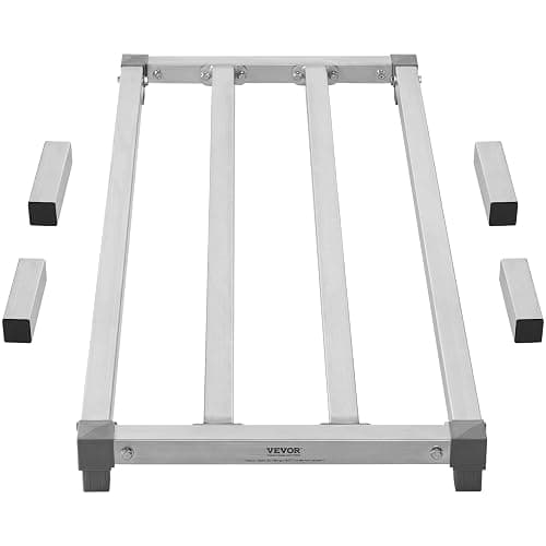 VEVOR Aluminum Dunnage Rack, 48” x 20” Commercial Food Floor Rack, 8” Off the Floor, 1000 lbs Capacity All-Welded Aluminum Storage, for Storage in Restaurants, Kitchens, Garages and Vehicles thumbnail 11