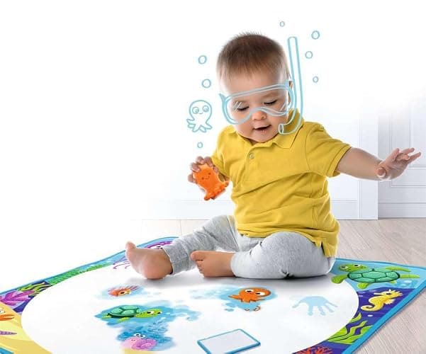 Ravensburger Aquadoodle Magic Ocean – Tapis de dessin à l’eau avec tampons – Dessin sans tache – Jeu créatif bébé dès 12 mois – 50 × 50 cm thumbnail 2