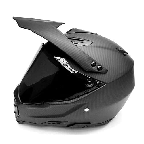 Woljay Carbon Fiber Off-Road Full Face Motorcycle Helmet Racing Helmets Motocross ATV Matte Black - Image 1