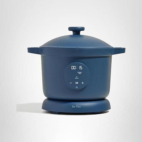 Our Place Dream Cooker | 6 Qt Ceramic Nonstick Multicooker & Pressure Cooker with Touchscreen Controls & Auto Steam Release | 4 Modes: Pressure Cook, Sauté/Sear, Slow Cook & Warm | Blue Salt thumbnail 8