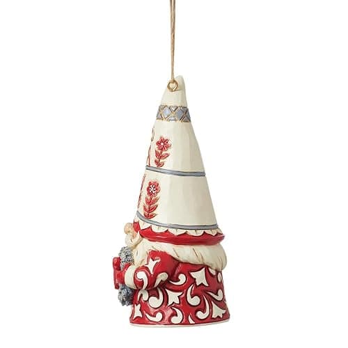 Enesco Jim Shore Heartwood Creek Nordic Noel Gnome Holding Heart Wreath Hanging Ornament, 4.13 Inch, Multicolor thumbnail 6