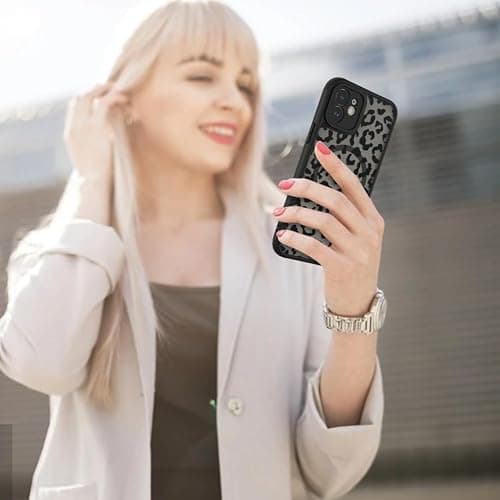 AIGOMARA Case for iPhone 12 [Compatible with MagSafe] Black Leopard Pattern Design for Women Girls Men Soft TPU Bumper Hard PC Back Anti-Fall Shockproof Protective Slim Magnetic Cover thumbnail 6