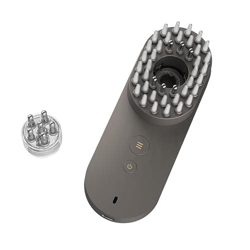 UNIWA Scalp Massager Hair Growth Brush, Hair Oil Applicator, 3 in 1 Scalp Massage Tool, Head Scalp Massager for Relax, Cordless Electric Brush for Hair Care, Oil Dispenser Comb, Mothers Day Gifts,Grey thumbnail 6