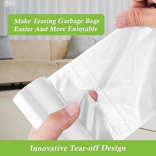200 Counts 2 Gallon (1.8-2 Gal) Small Clear Trash Bags Garbage Bags by RayPard, fit 1.6,1.8,2,2.2 Gal Waste Basket, 6.5-7 Liter Strong Trash Can Liners for Home Office Kitchen Bathroom Bedroom thumbnail 3