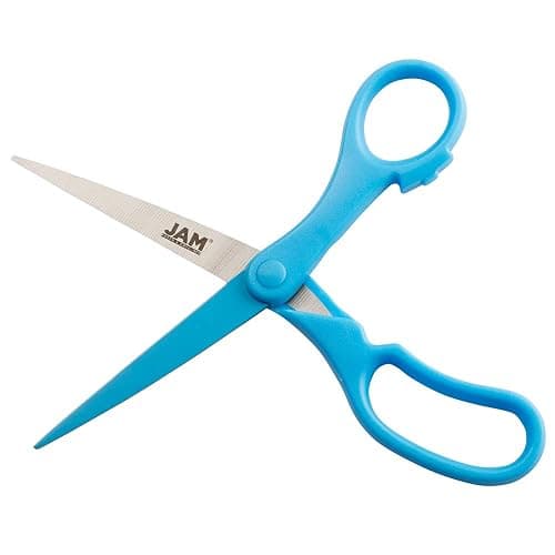JAM PAPER Multi-Purpose Precision Scissors - 8 Inch - Blue - Ergonomic Handle & Stainless Steel Blades - Sold Individually thumbnail 4
