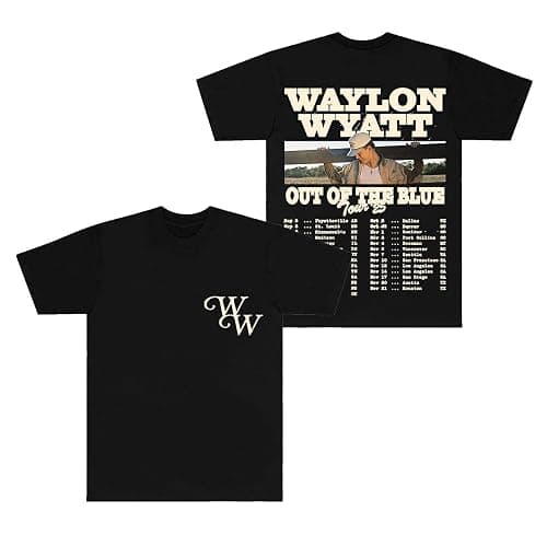 Waylon Wyatt Out of The Blue Tour 2025 T-Shirts Merch Women Men Crewneck Short Sleeve Tee - Image 1