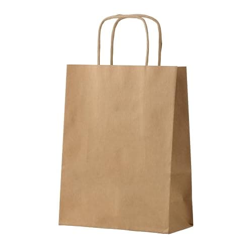 FACEBAG 50-Pack Brown Paper Bags with Handles Bulk, 8x4.25x10.5 Inches,Medium-sized Gift Bags with Handles for Party Favors,Take-Out,Grocery Shopping & Retail,Reusable & Durable - Image 1