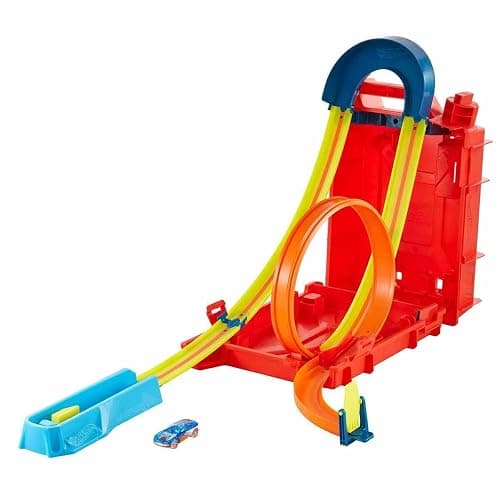 Hot Wheels Toy Car Set, Track Builder Unlimited Playset Fuel Can Stunt Box, 14 Component Parts & 1:64 Scale Vehicle thumbnail 4