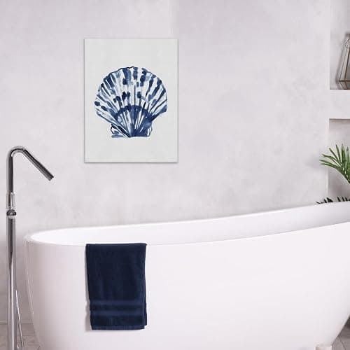 Coastal Granddaughter Decor, Coastal Grandma Wall Art, Beach Room Decor for Teen Girls, Cowgirl Western Wall Art,Navy Blue Beachy Bedroom Bathroom Dorm Room, Seashell 11x14 Inches thumbnail 4