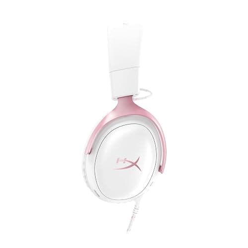 HyperX Cloud III – Wired Gaming Headset, PC, PS5, Xbox Series X|S, Angled 53mm Drivers, DTS, Memory Foam, Durable Frame, Ultra-Clear 10mm Mic, USB-C, USB-A, 3.5mm – Pink thumbnail 3