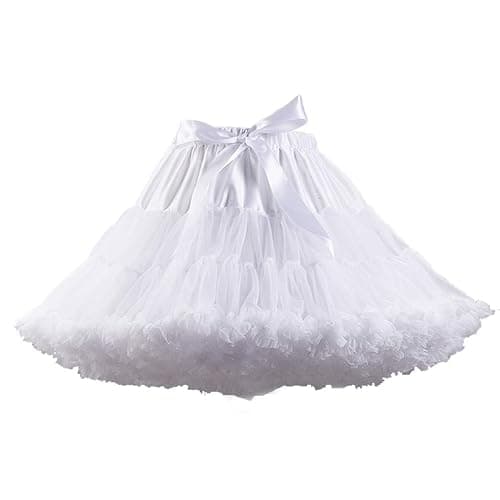 XinChangShangMao Women's Elastic Waist Chiffon Petticoat Puffy Tutu Tulle Skirt Princess Ballet Dance Pettiskirts Underskirt - Image 1