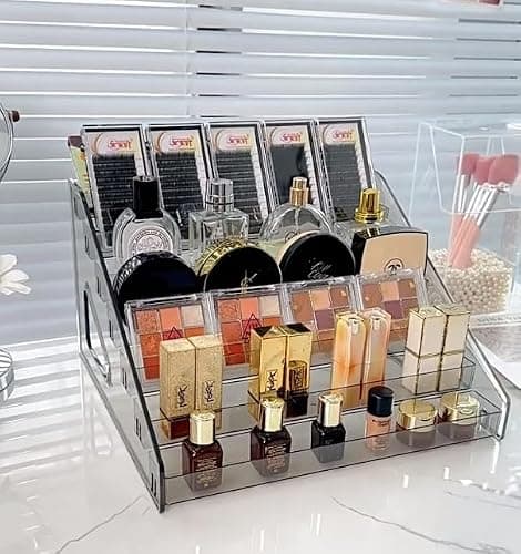 Pero Pero Nail Polish Organizer Acrylic Display Rack for Nail Polish Holder Sunglasses Organizer Essential Oils Holder Clear Eyeglasses Display Case Makeup Organizer thumbnail 2