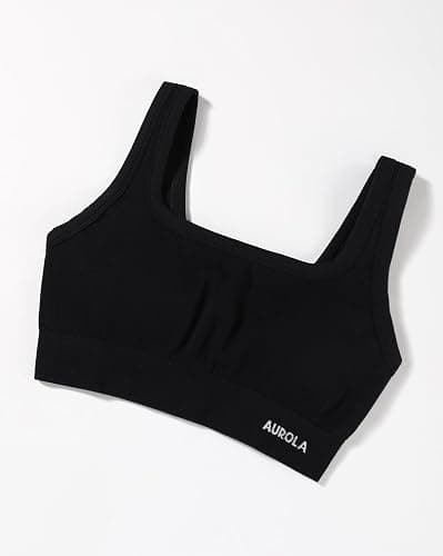 AUROLA Power Sports Bras for Women - Push Up Workout Bra Square Neck Yoga Bra Padded Low Impact Gym Bra Crop Top thumbnail 2